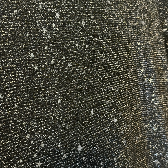 XXL Black & Silver Star Print Mesh Top - Picture 4 of 4